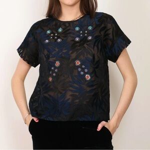 Peter Piloto Silk Embroidered Top